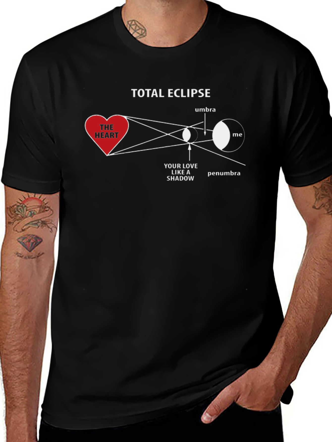 Total Eclipse Heart Shadow Graphic T-Shirt