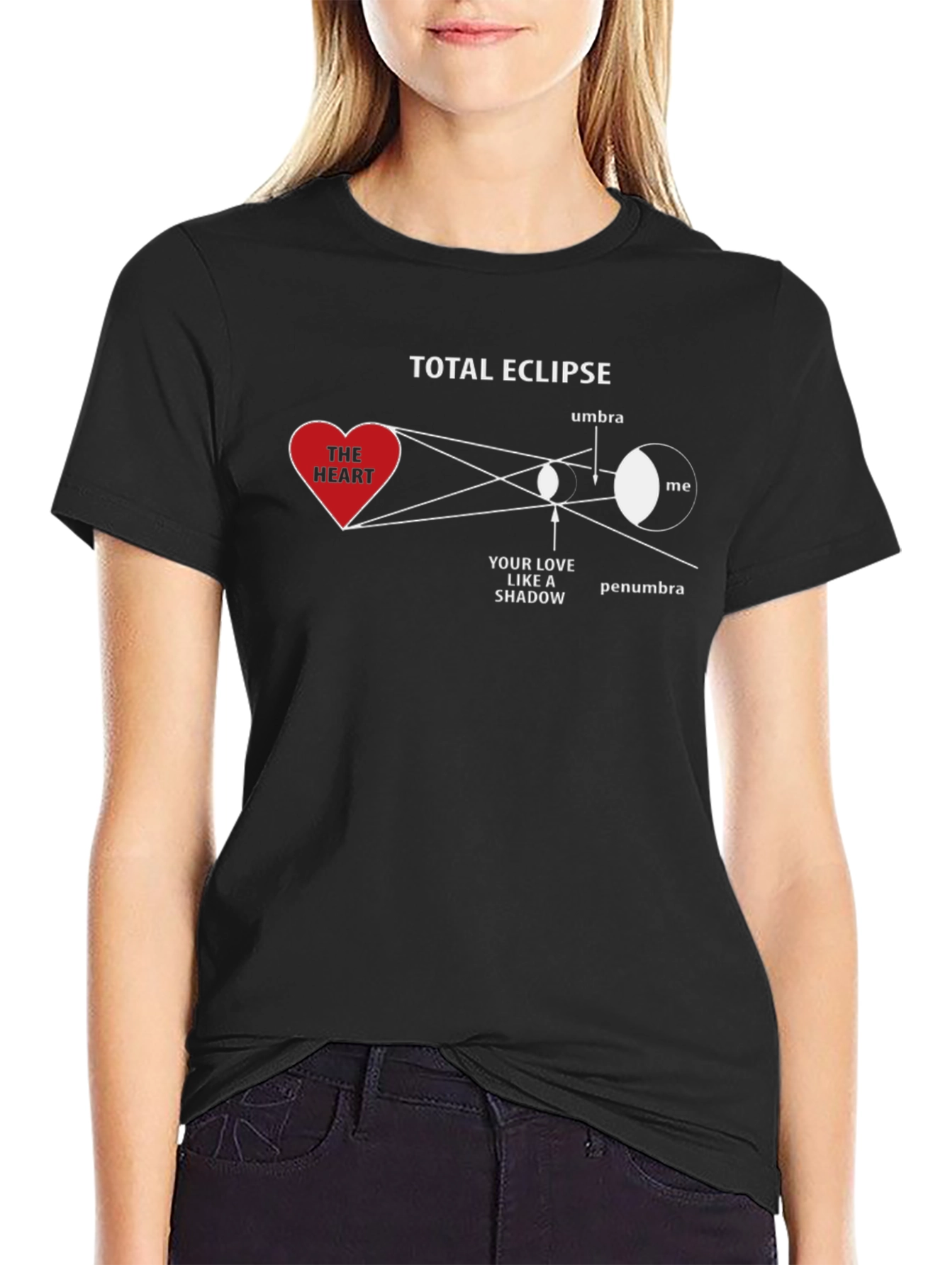 Total Eclipse Heart Shadow Graphic T-Shirt