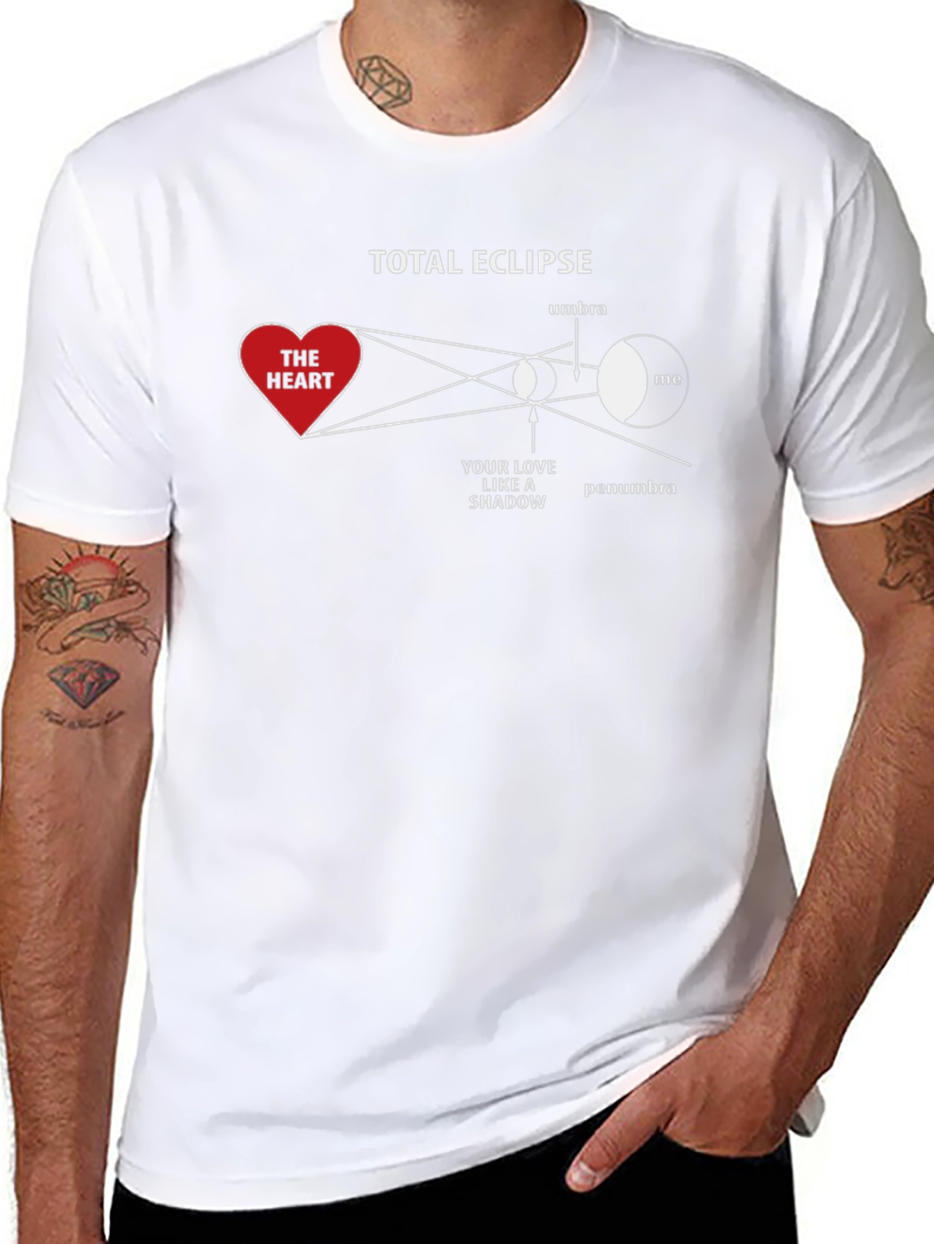 Total Eclipse Heart Shadow Graphic T-Shirt