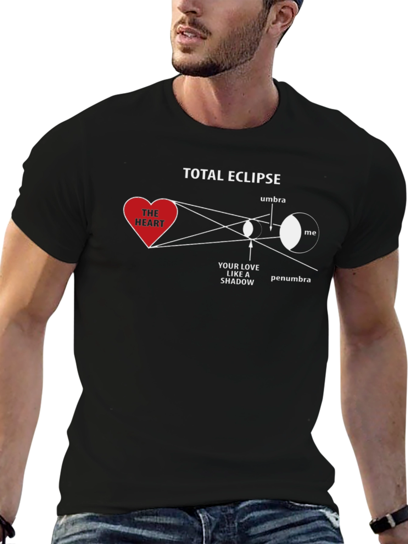 Total Eclipse Heart Shadow Graphic T-Shirt