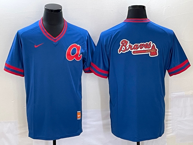 Men's Atlanta Braves Blue Cooperstown Collection Team Jerseys