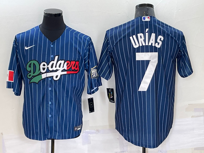 Men's Los Angeles Dodgers Julio Urias #7 Blue Player Baseball Jerseys