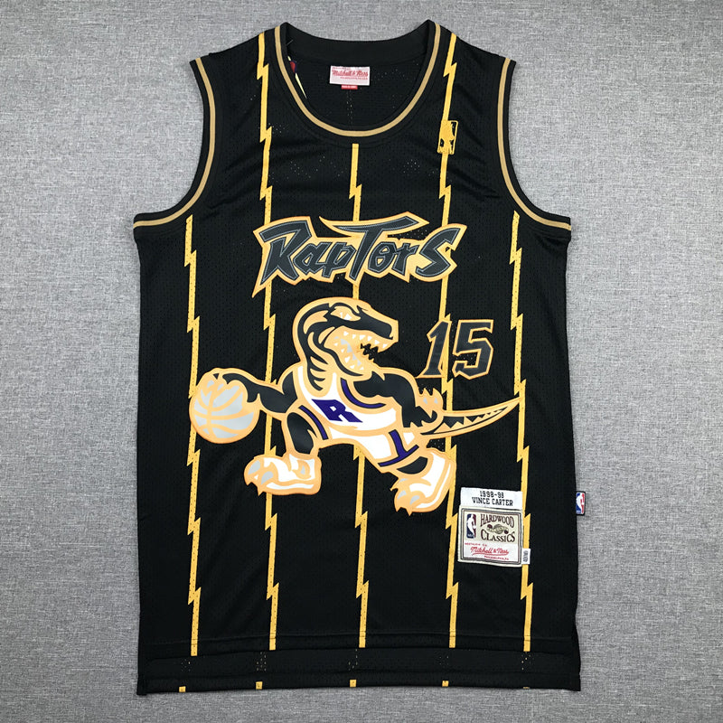 Men's Toronto Raptors Vince Carter 1998-99 Black Hardwood Classics Swingman Jerseys