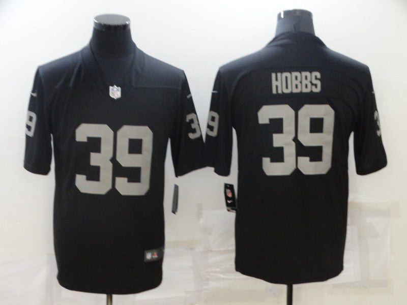 Men's Las Vegas Raiders Nate Hobbs #39 Black Game Jerseys