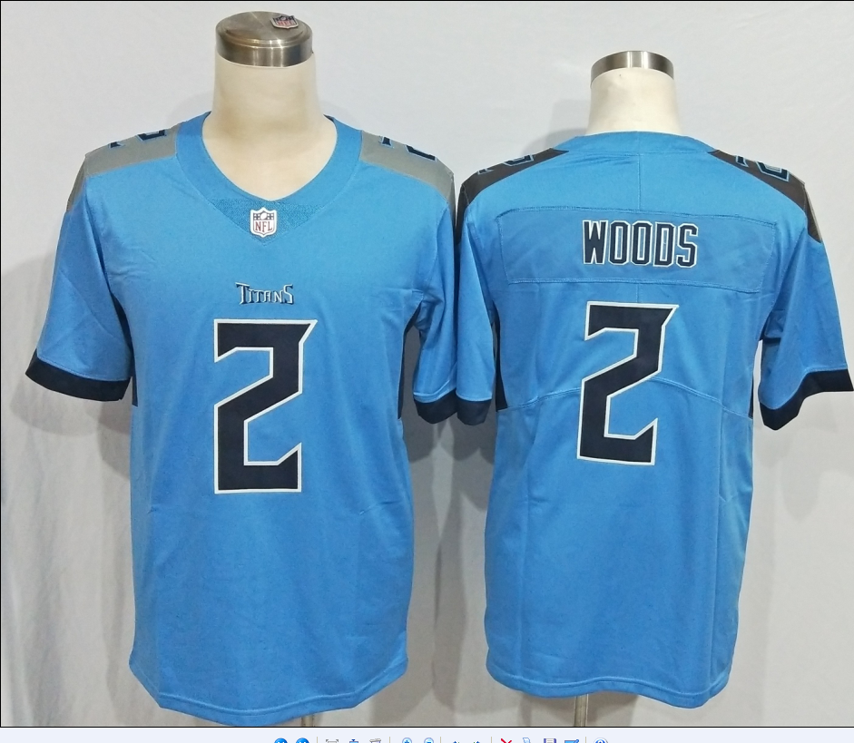 Men's Tennessee Titans Robert Woods #2 Light Blue Game Jerseys