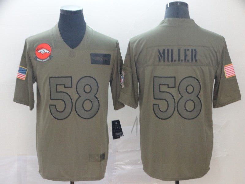 Men's Denver Broncos Von Miller #58 Brown Game Jerseys