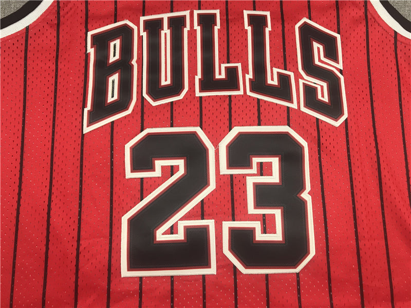 Men's Chicago Bulls Michael Jordan #23 Red Hardwood Classics Authentic Jerseys