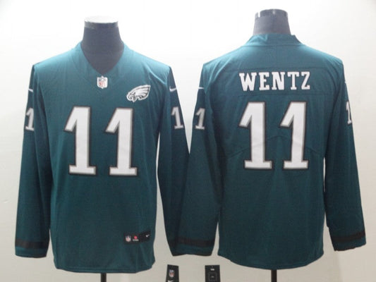 Men's Philadelphia Eagles Carson Wentz #11 Midnight Green Team Game Jerseys