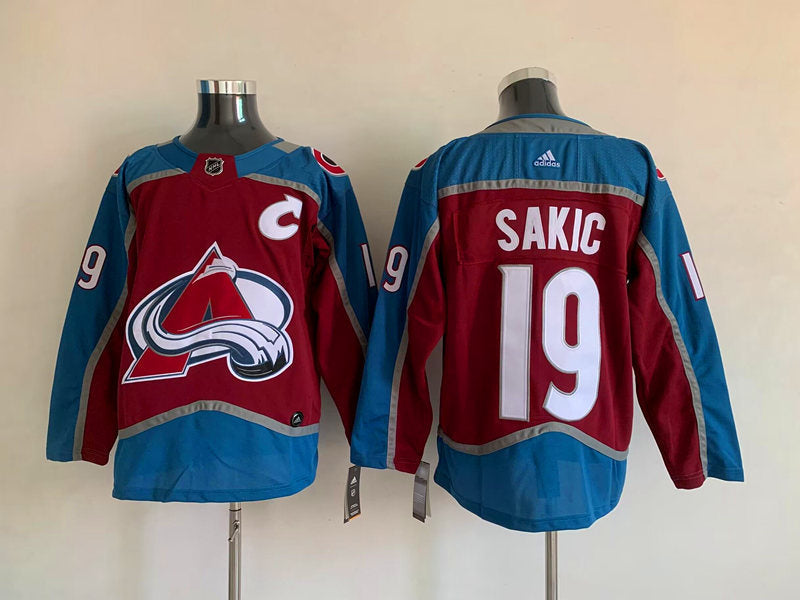 Men's Colorado Avalanche Joe Sakic #19 Burgundy Home Breakaway Player Jerseys