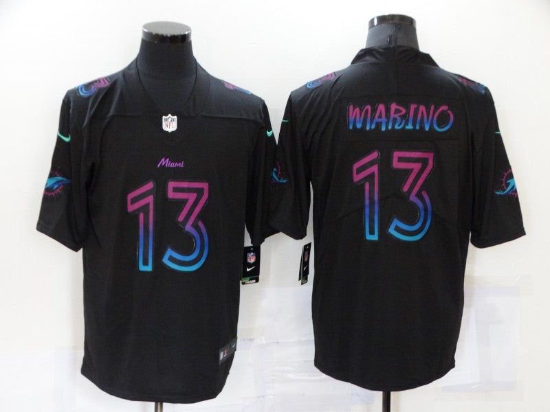 Men's Miami Dolphins Dan Marino #13 Black City Edition Game Jerseys