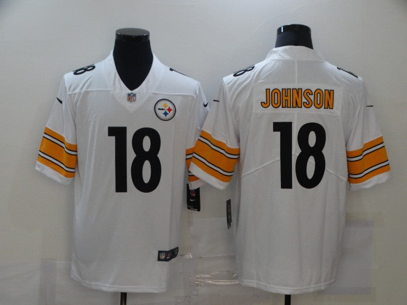 Men's Pittsburgh Steelers Diontae Johnson #18 White Game Jerseys