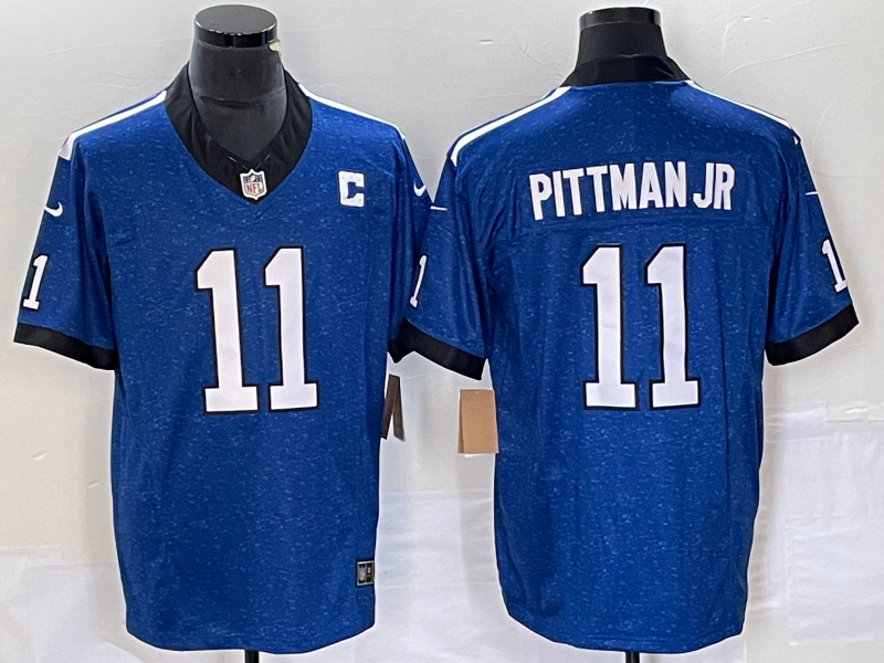 Men's Indianapolis Colts Michael Pittman Jr. #11 Blue Vapor F.U.S.E. Limited Jerseys