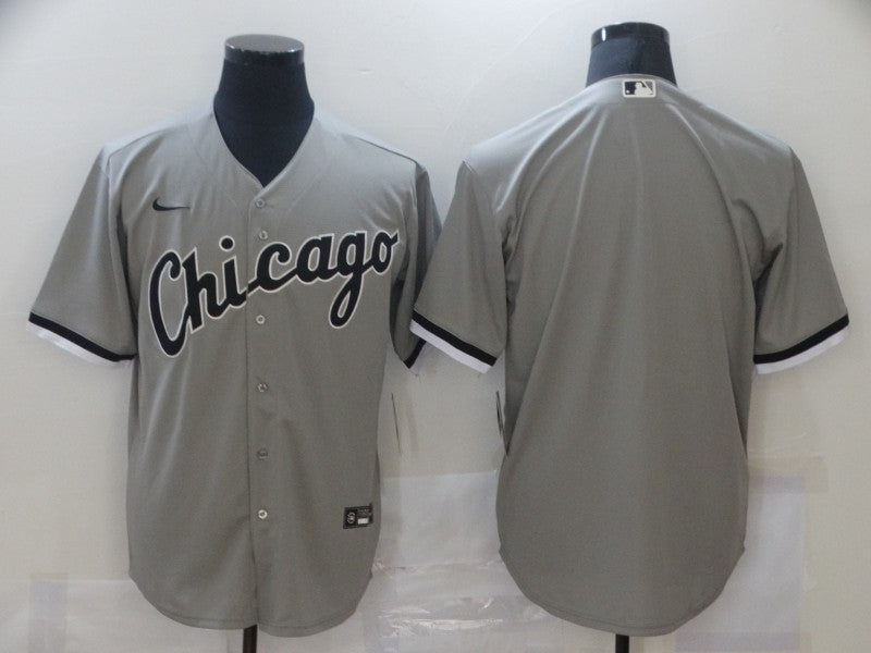 Men's Chicago White Sox Gray Replica Blank Jerseys