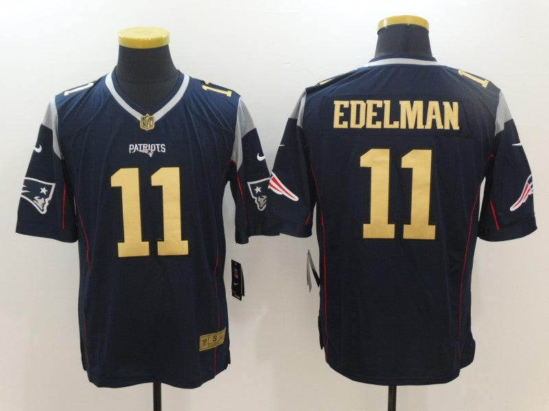 Men's New England Patriots Julian Edelman #11 Navy Alternate Game Jerseys