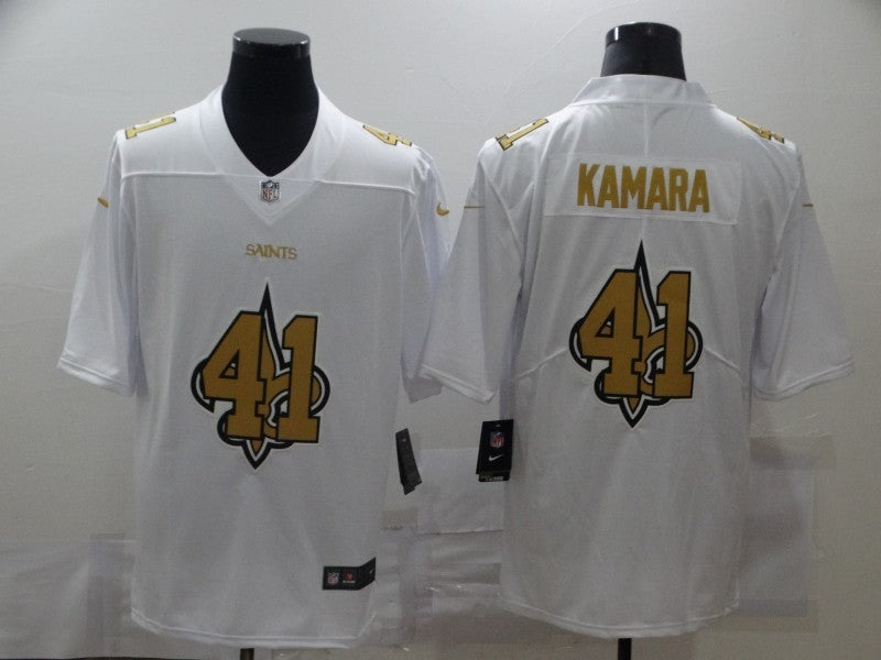 Men's New Orleans Saints #41 Alvin Kamara White Player Game Jerseys