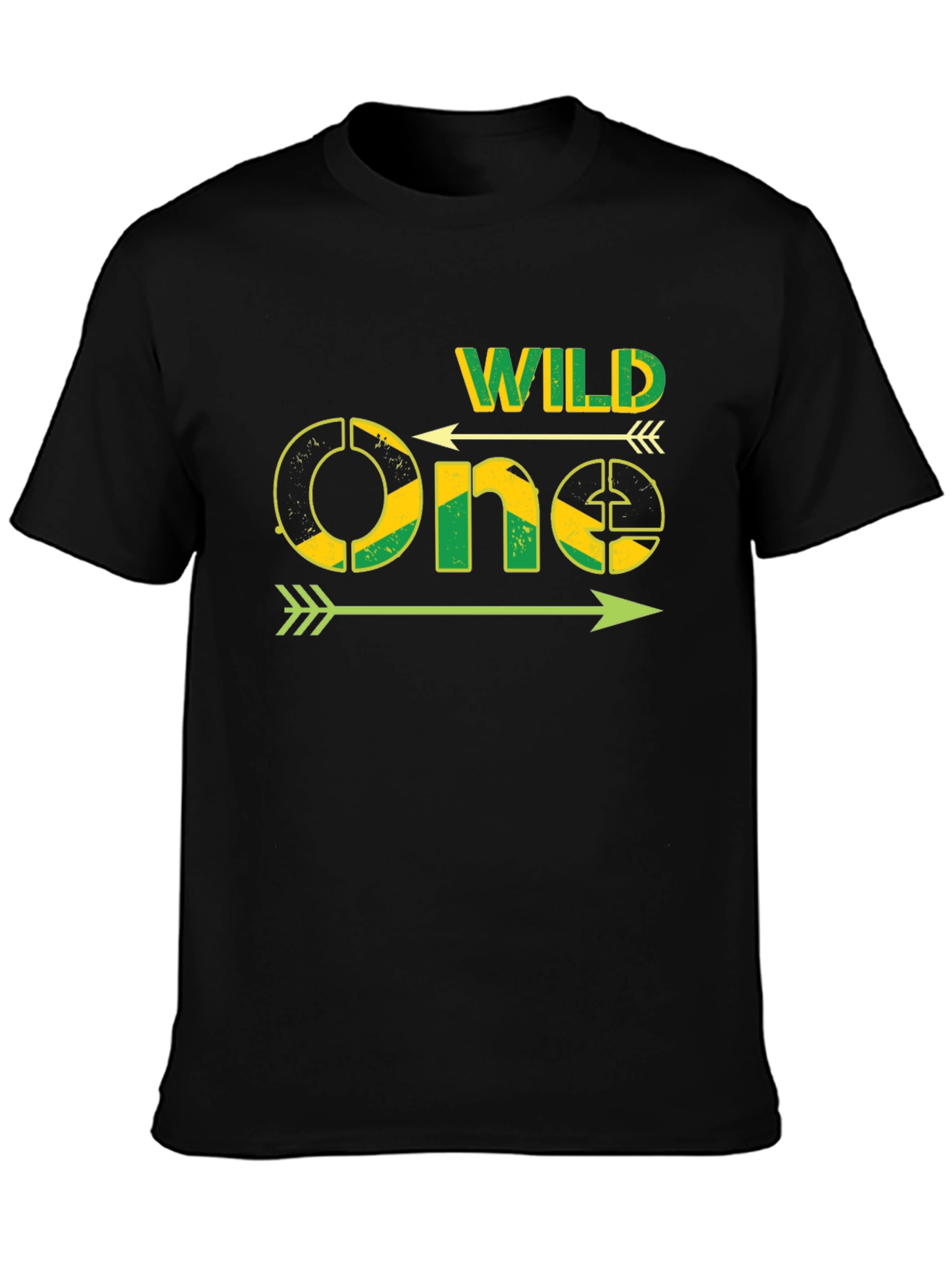 Wild One Jamaica Flag T-Shirt - Black