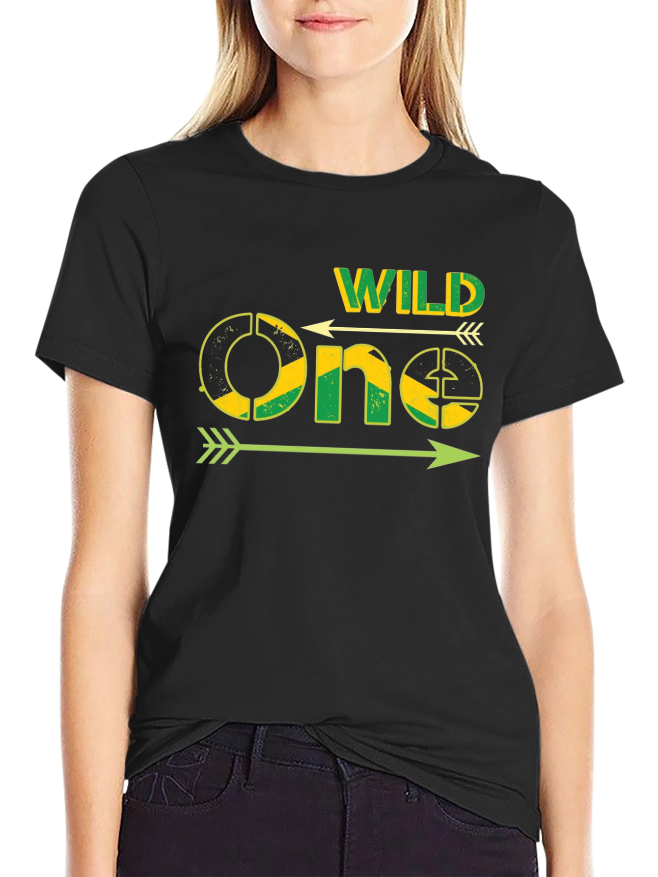 Wild One Jamaica Flag T-Shirt - Black