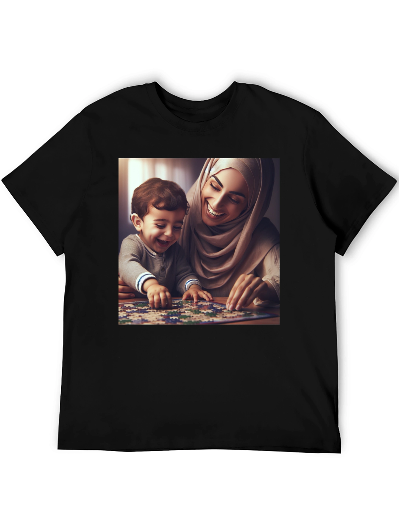 Family Puzzle T-Shirt - Heartwarming Design