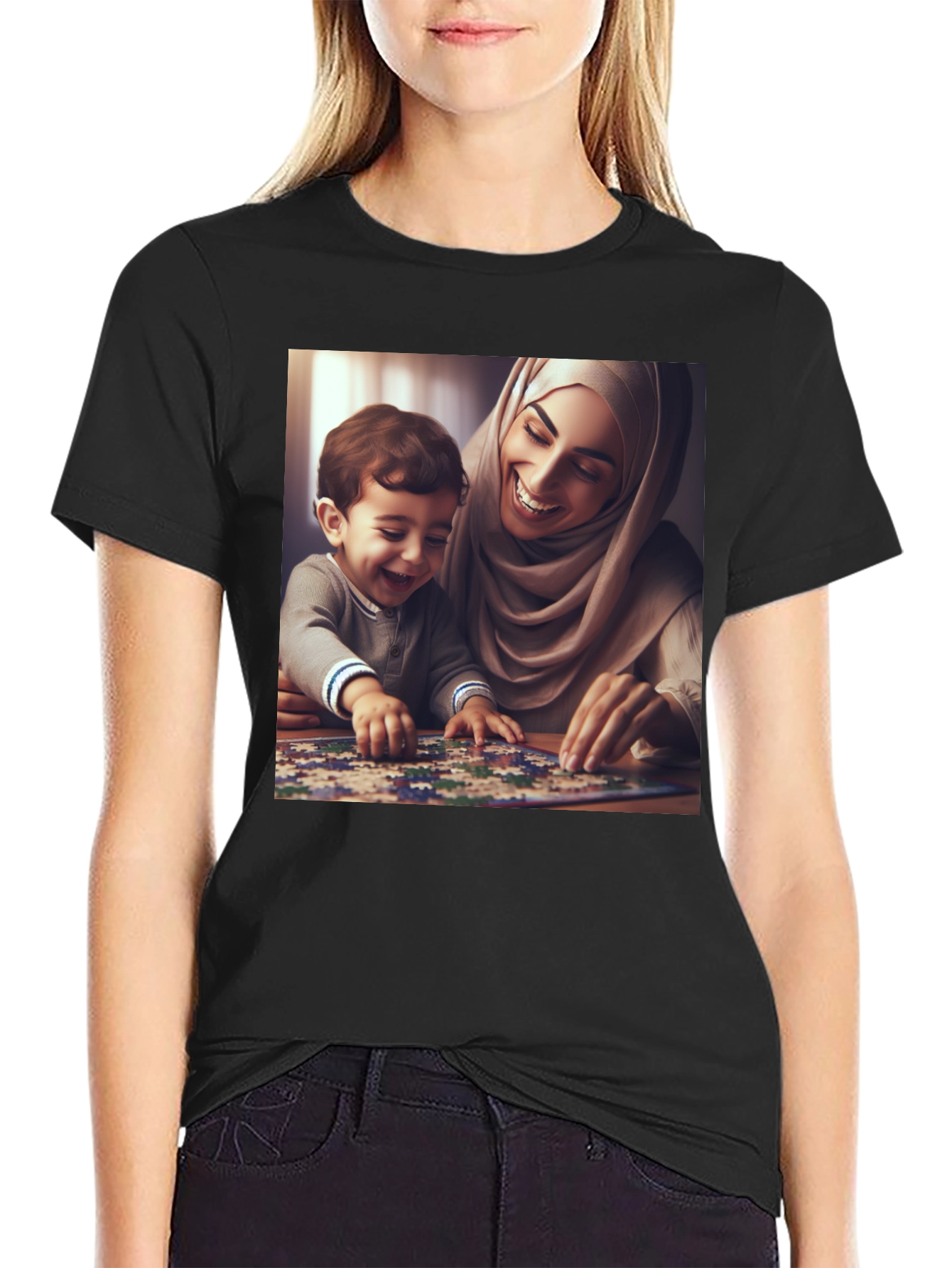 Family Puzzle T-Shirt - Heartwarming Design