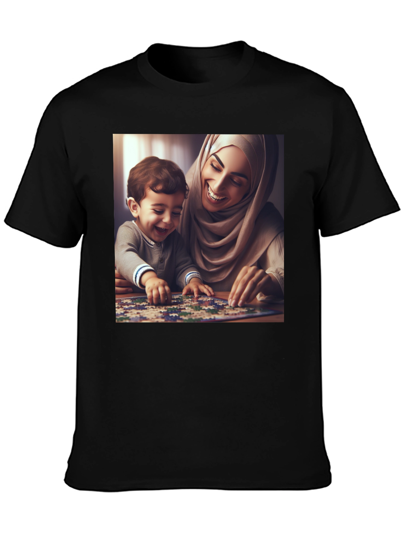 Family Puzzle T-Shirt - Heartwarming Design