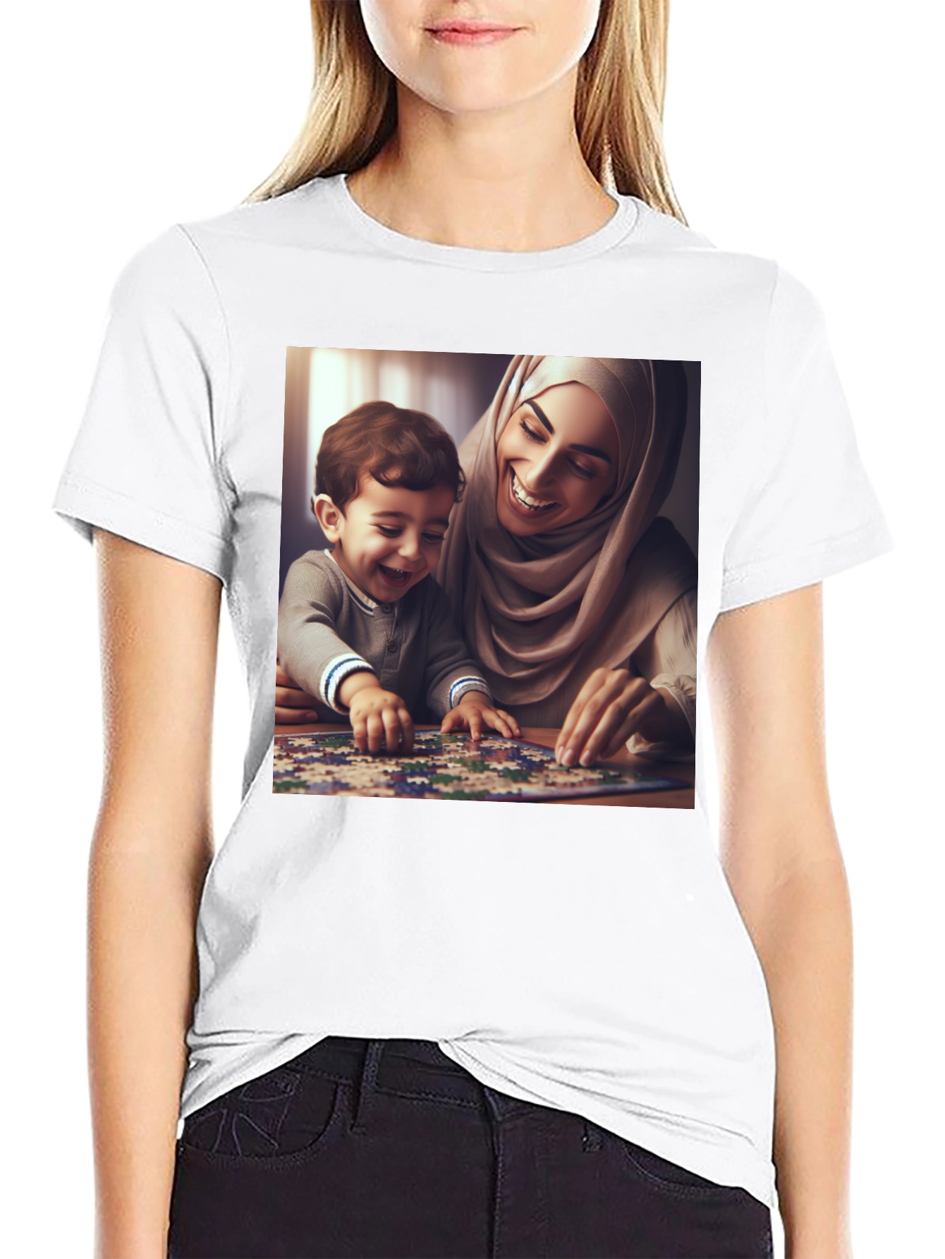 Family Puzzle T-Shirt - Heartwarming Design
