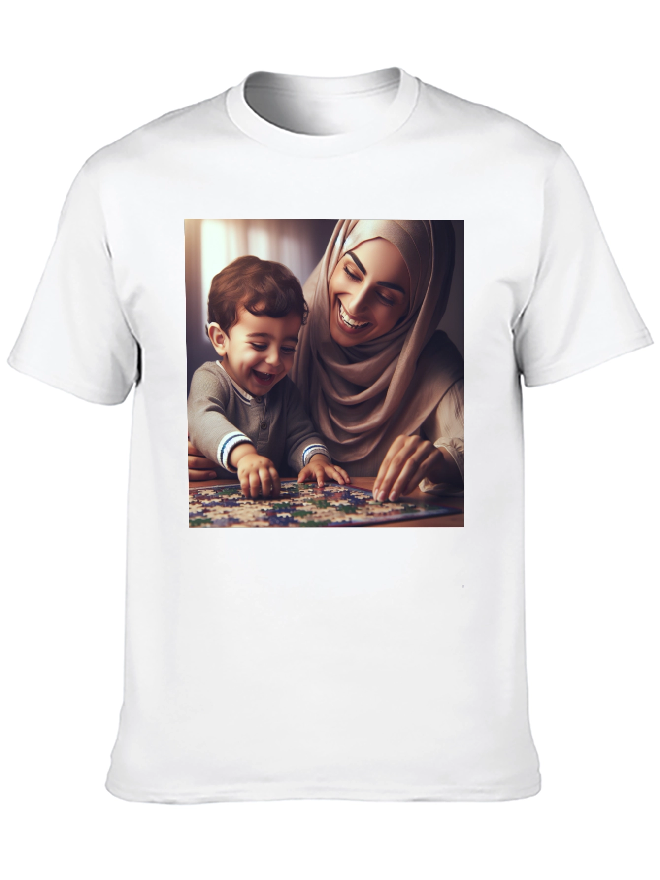 Family Puzzle T-Shirt - Heartwarming Design