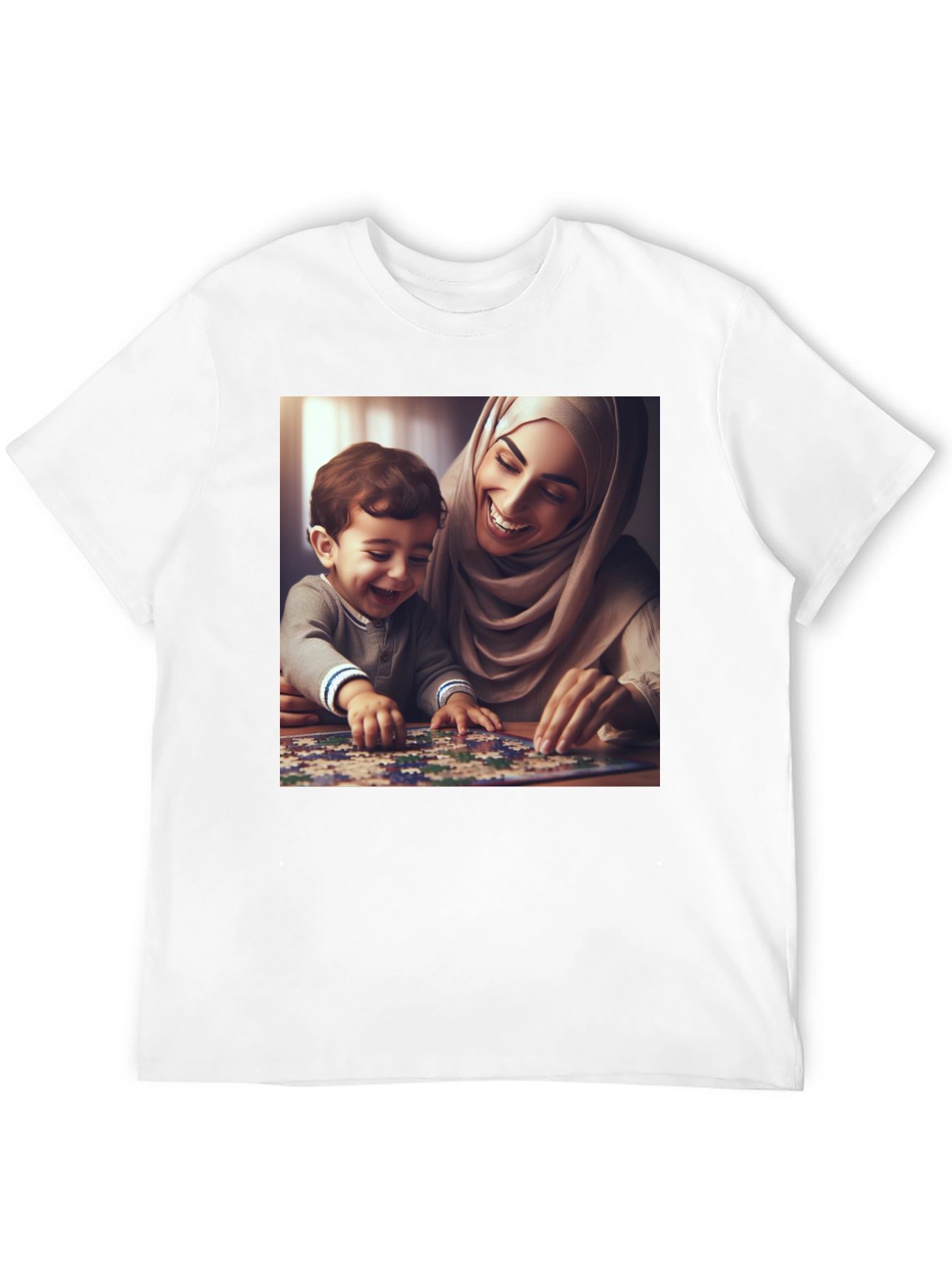 Family Puzzle T-Shirt - Heartwarming Design