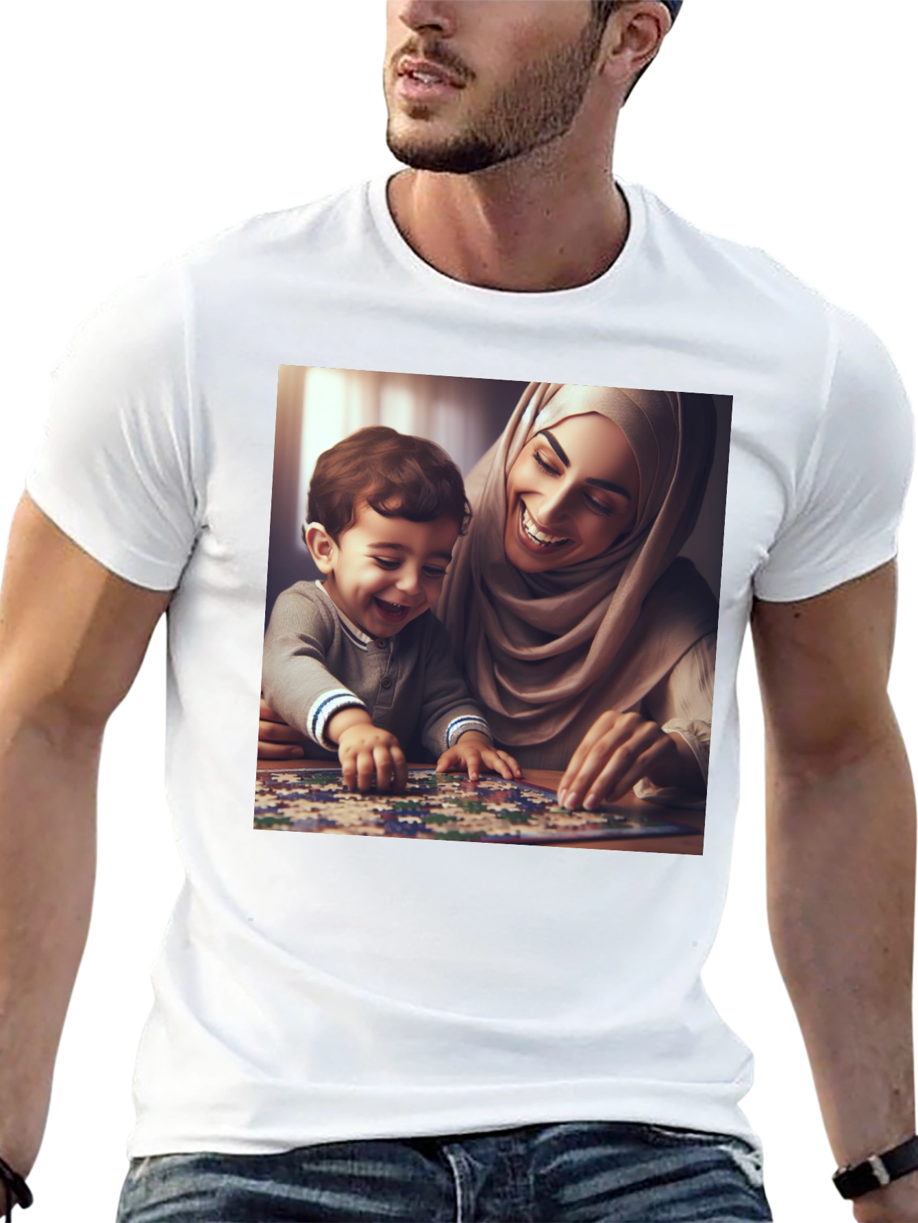 Family Puzzle T-Shirt - Heartwarming Design