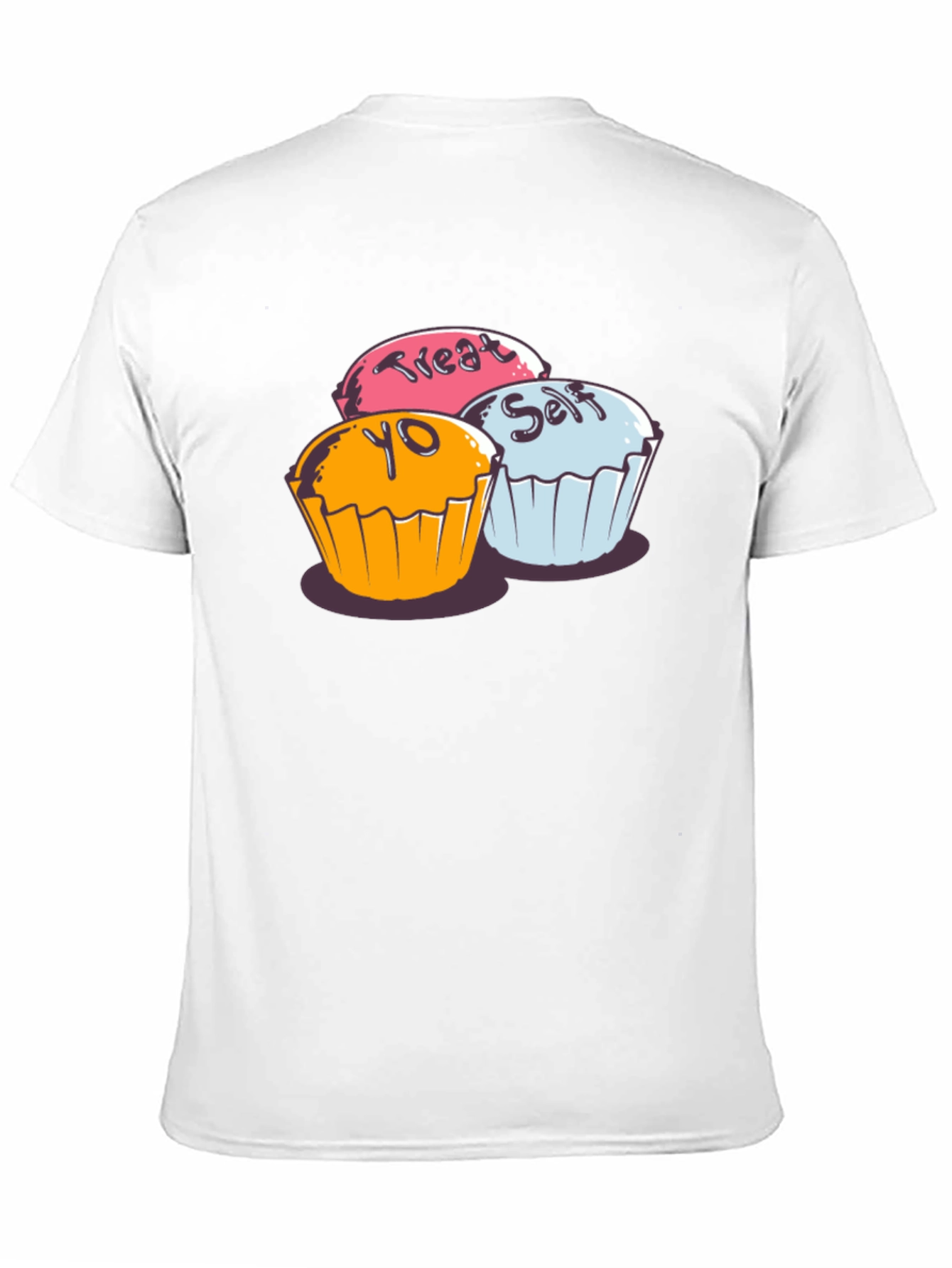 Treat Yo Self Cupcake Graphic T-Shirt - Soft Cotton