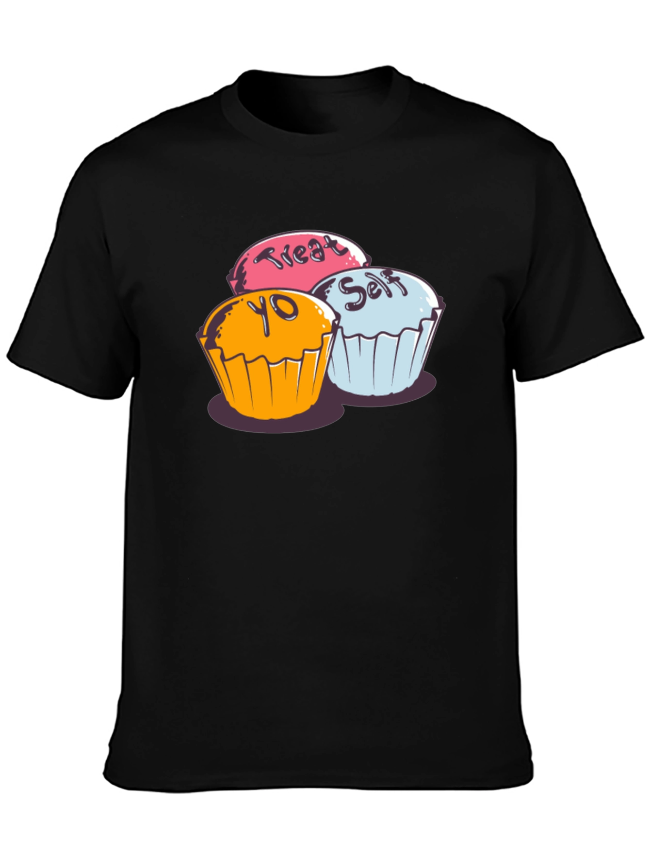 Treat Yo Self Cupcake Graphic T-Shirt - Soft Cotton
