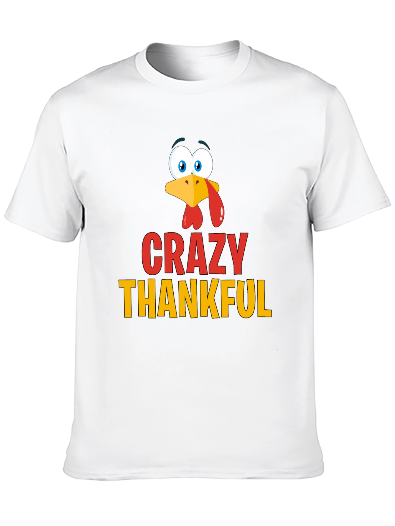 Crazy Thankful Turkey T-Shirt - Thanksgiving Apparel