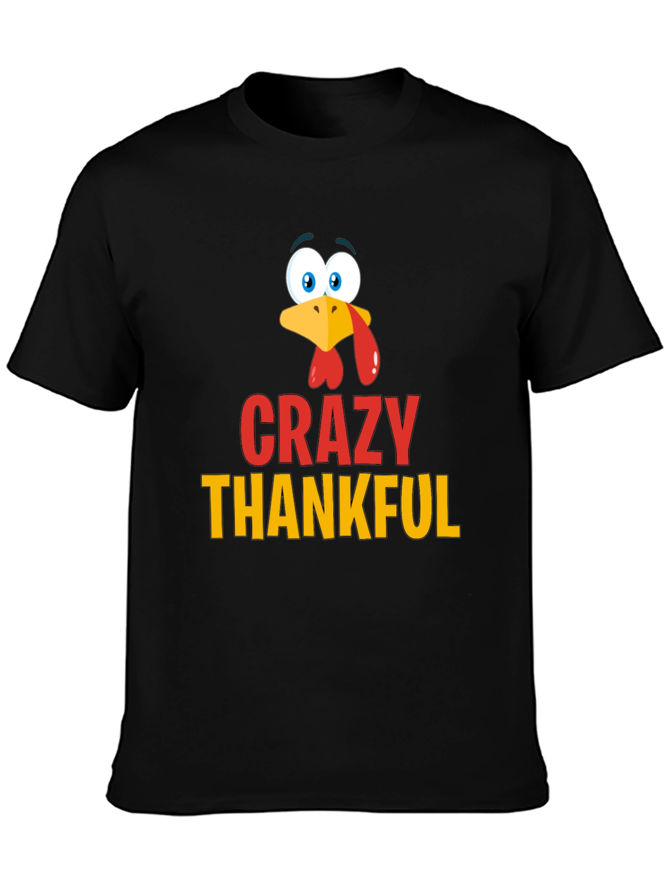 Crazy Thankful Turkey T-Shirt - Thanksgiving Apparel
