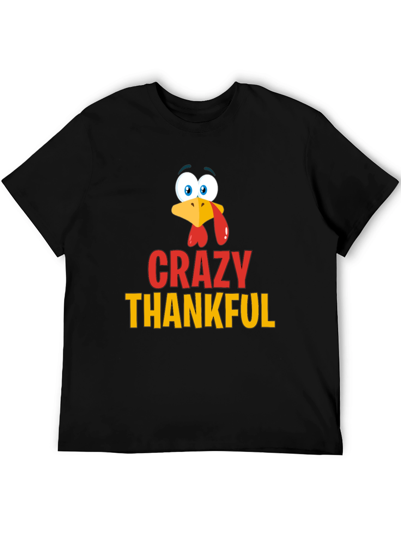 Crazy Thankful Turkey T-Shirt - Thanksgiving Apparel