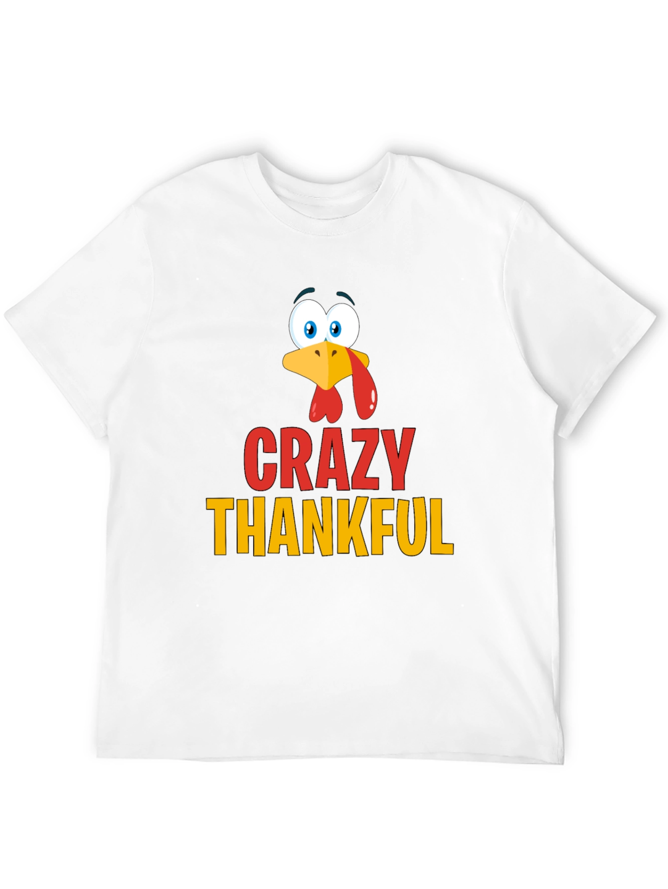 Crazy Thankful Turkey T-Shirt - Thanksgiving Apparel