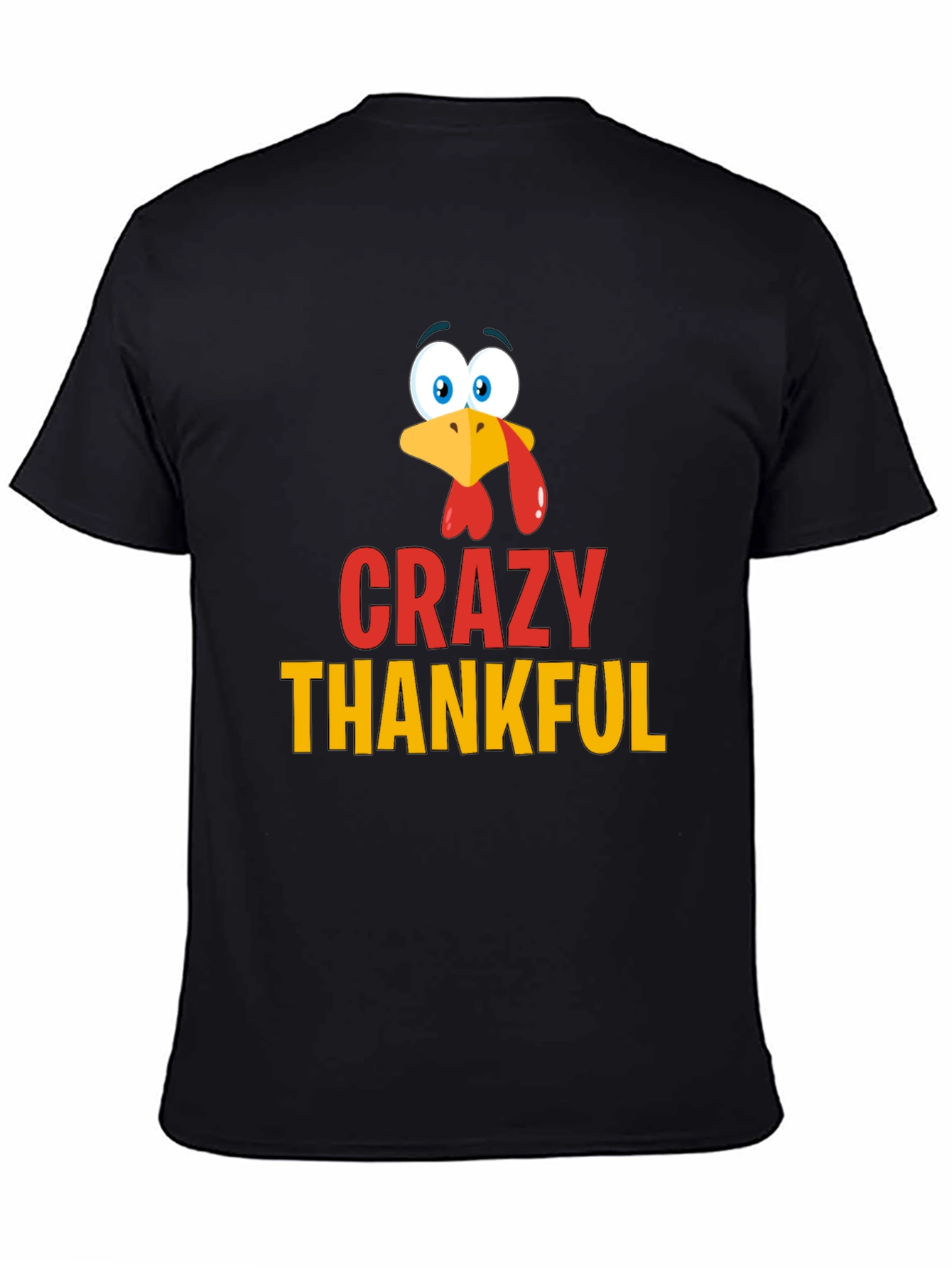 Crazy Thankful Turkey T-Shirt - Thanksgiving Apparel