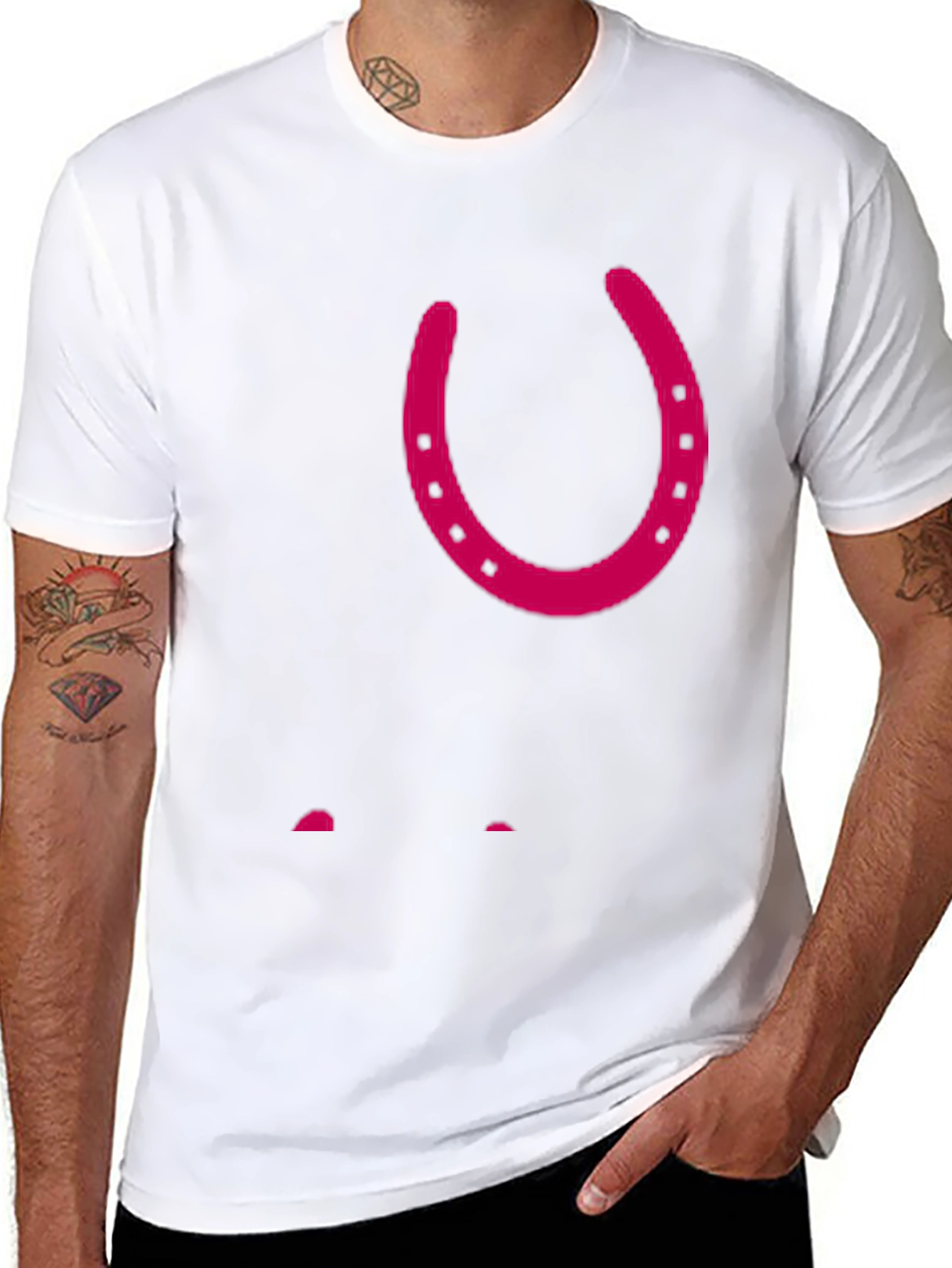 Lucky Horseshoe Graphic Tee - Black