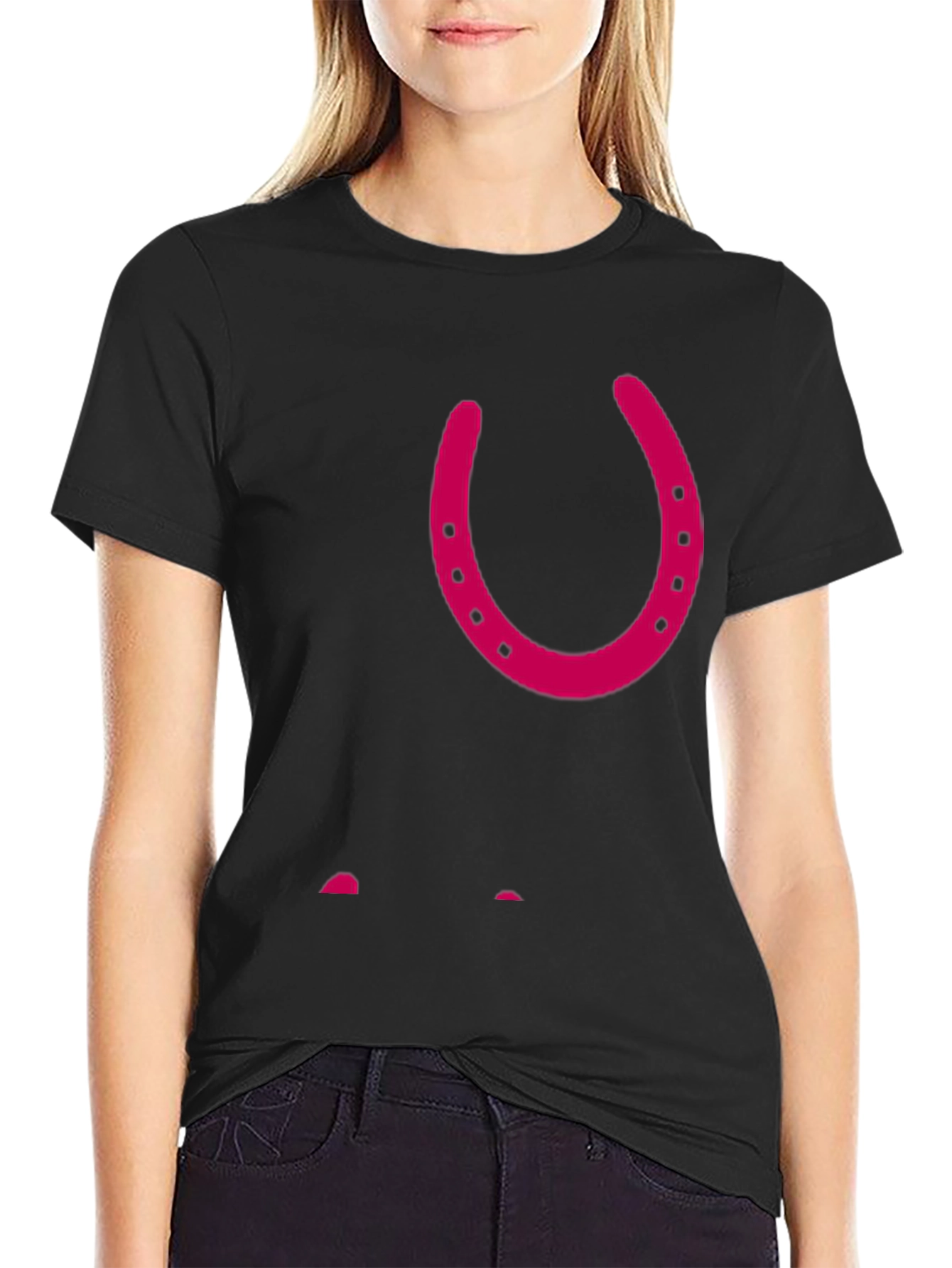 Lucky Horseshoe Graphic Tee - Black