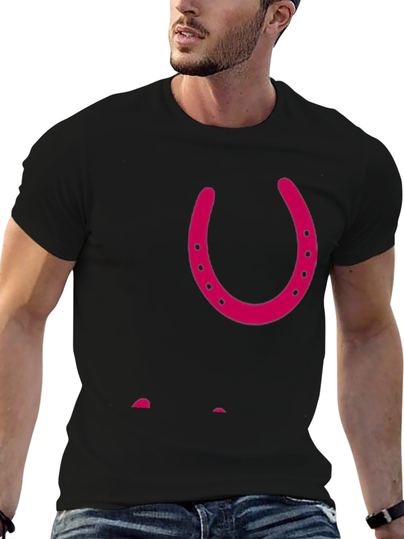 Lucky Horseshoe Graphic Tee - Black