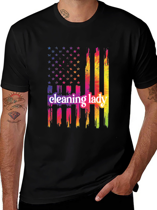 Cleaning Lady Patriotic T-Shirt