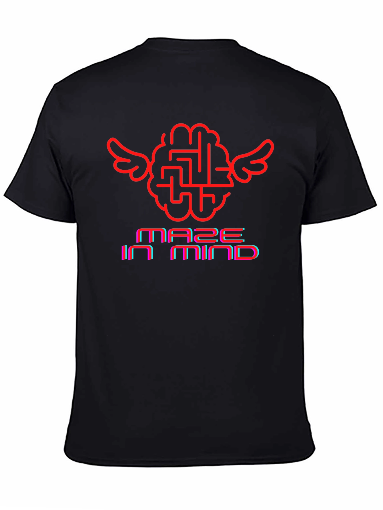 Maze in Mind Graphic T-Shirt - Brain Wings