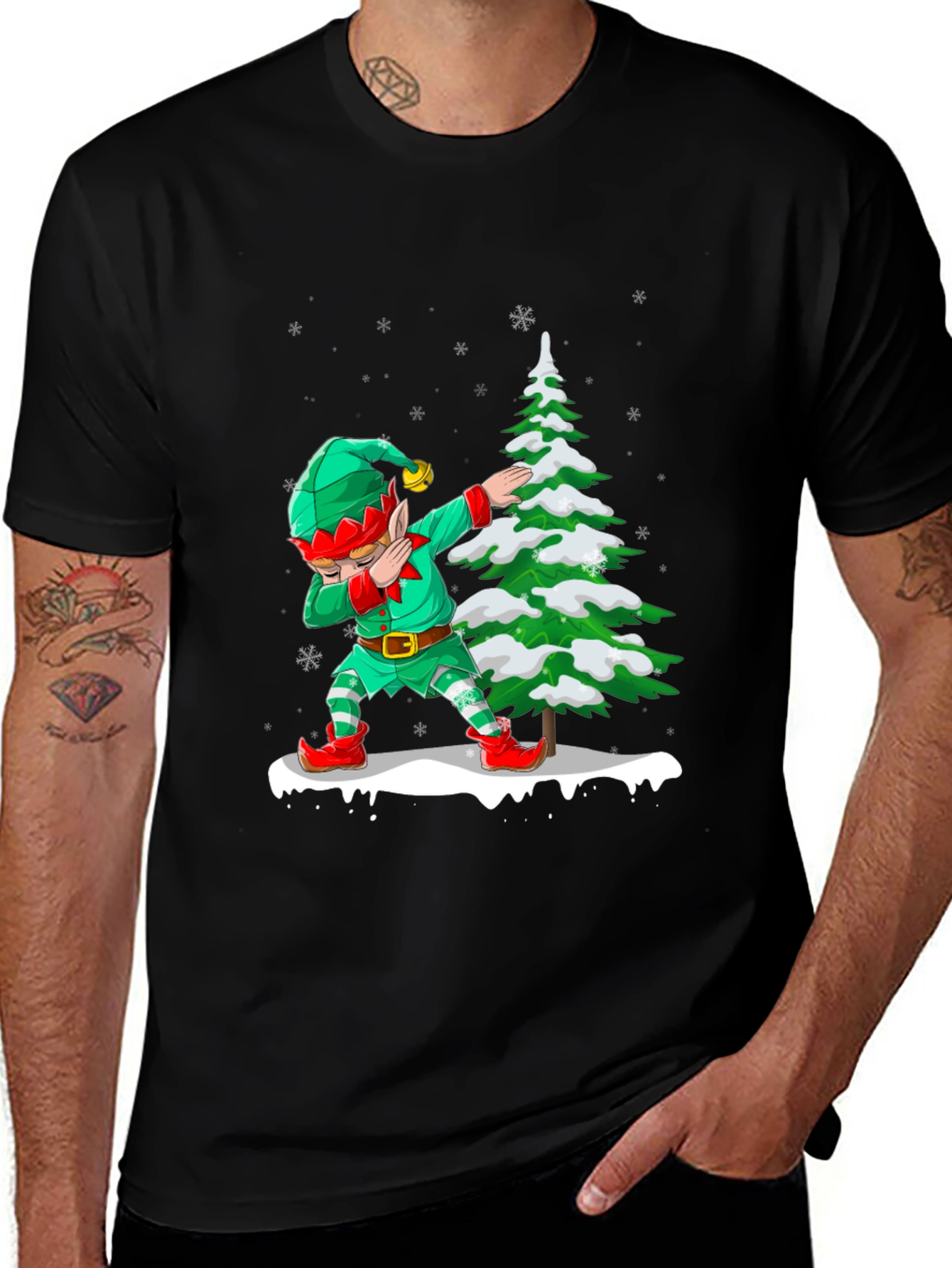 Dabbing Elf Christmas T-Shirt