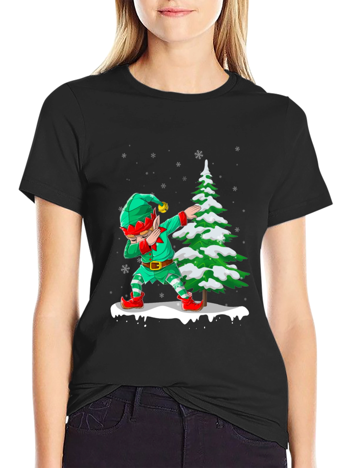 Dabbing Elf Christmas T-Shirt