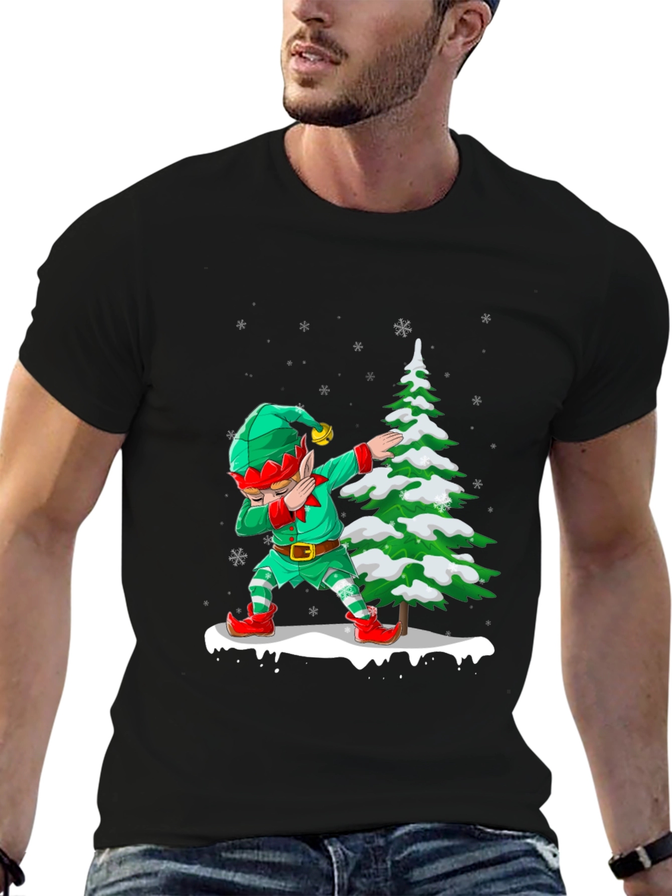 Dabbing Elf Christmas T-Shirt