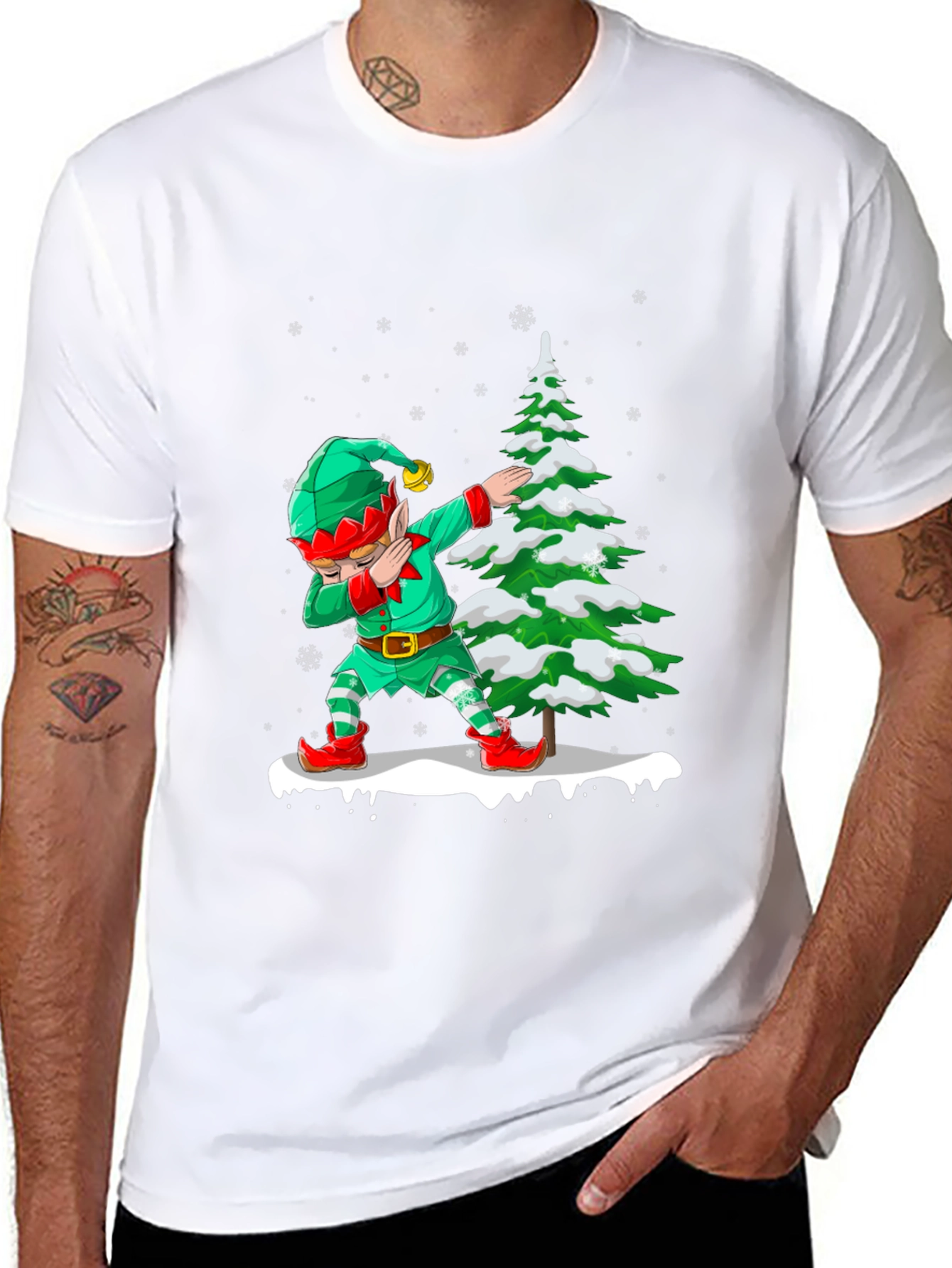 Dabbing Elf Christmas T-Shirt