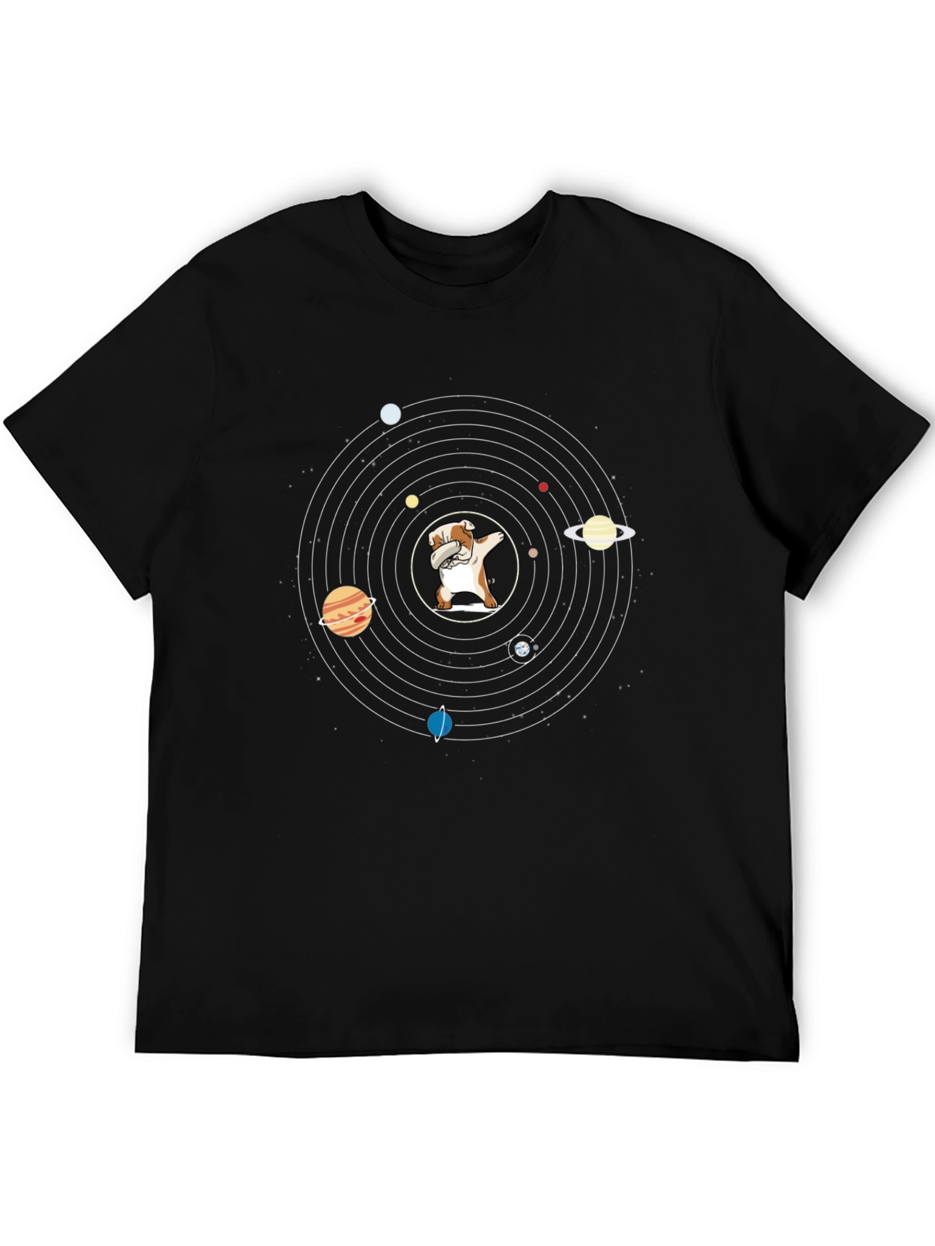 Dabbing Dog Solar System T-Shirt