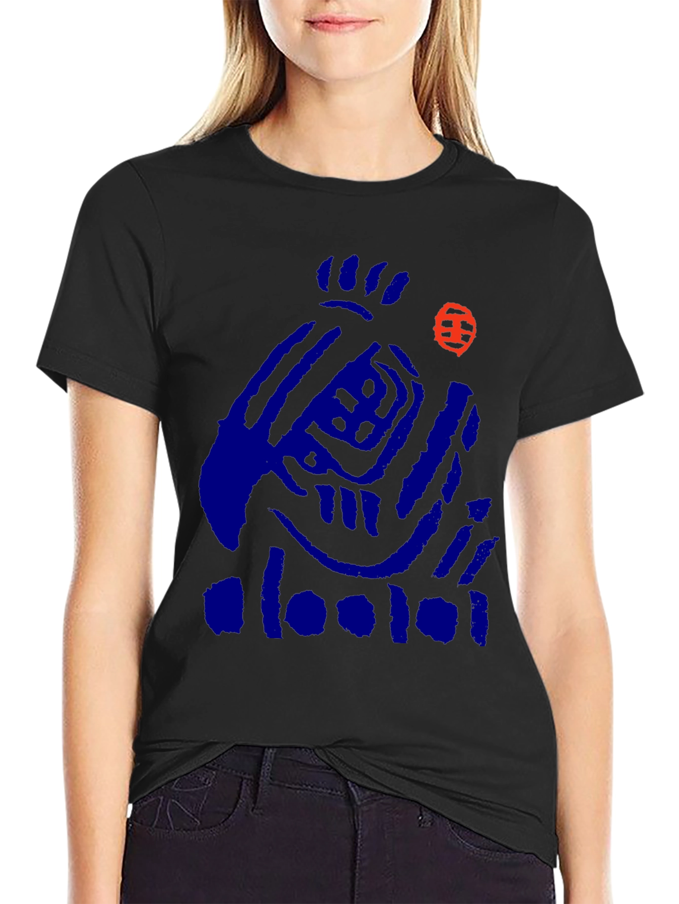 Abstract Graphic Black T-Shirt