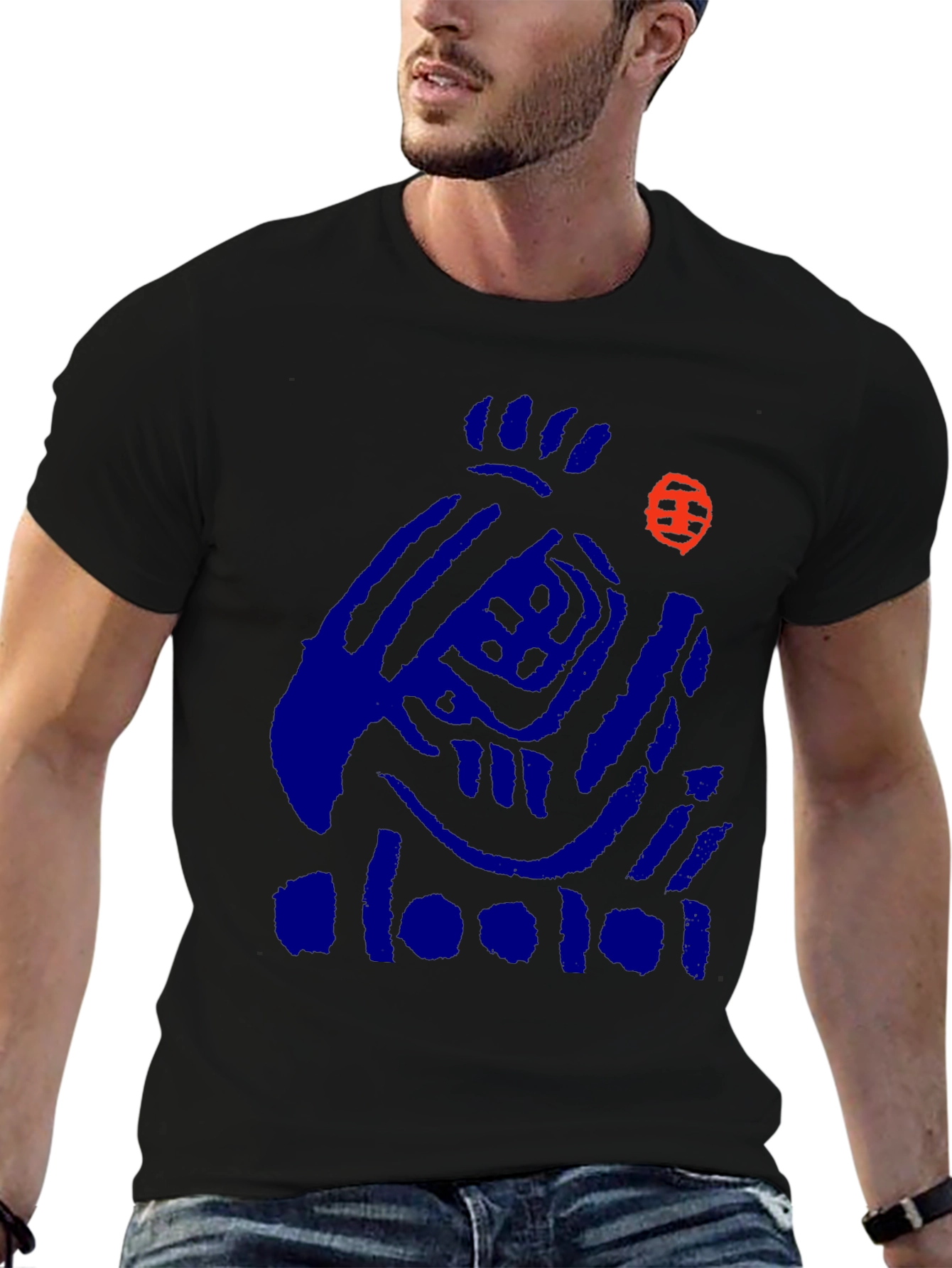 Abstract Graphic Black T-Shirt