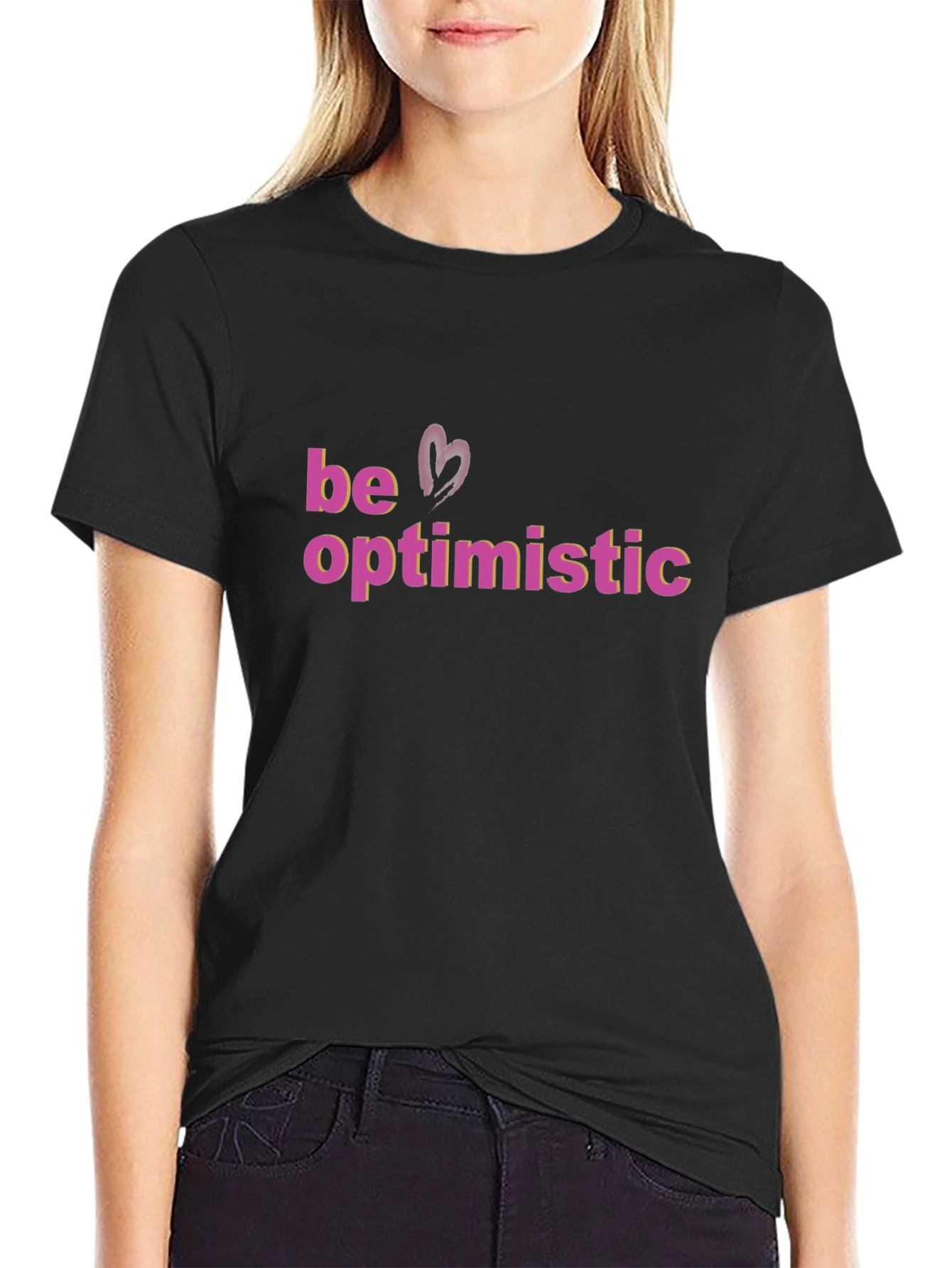 Be Optimistic Graphic Tee - Stylish Comfort