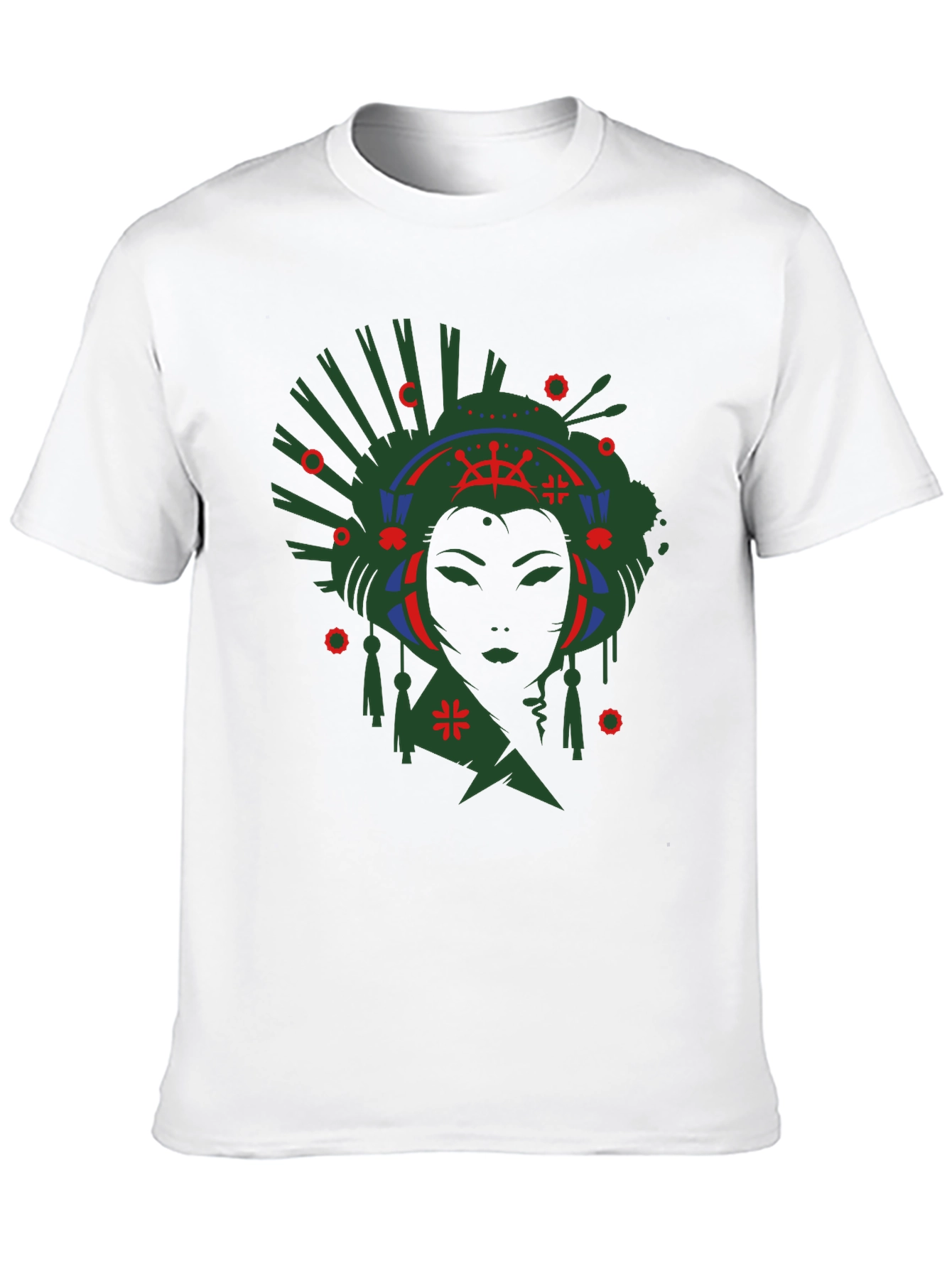Geisha Graphic Print Black T-Shirt