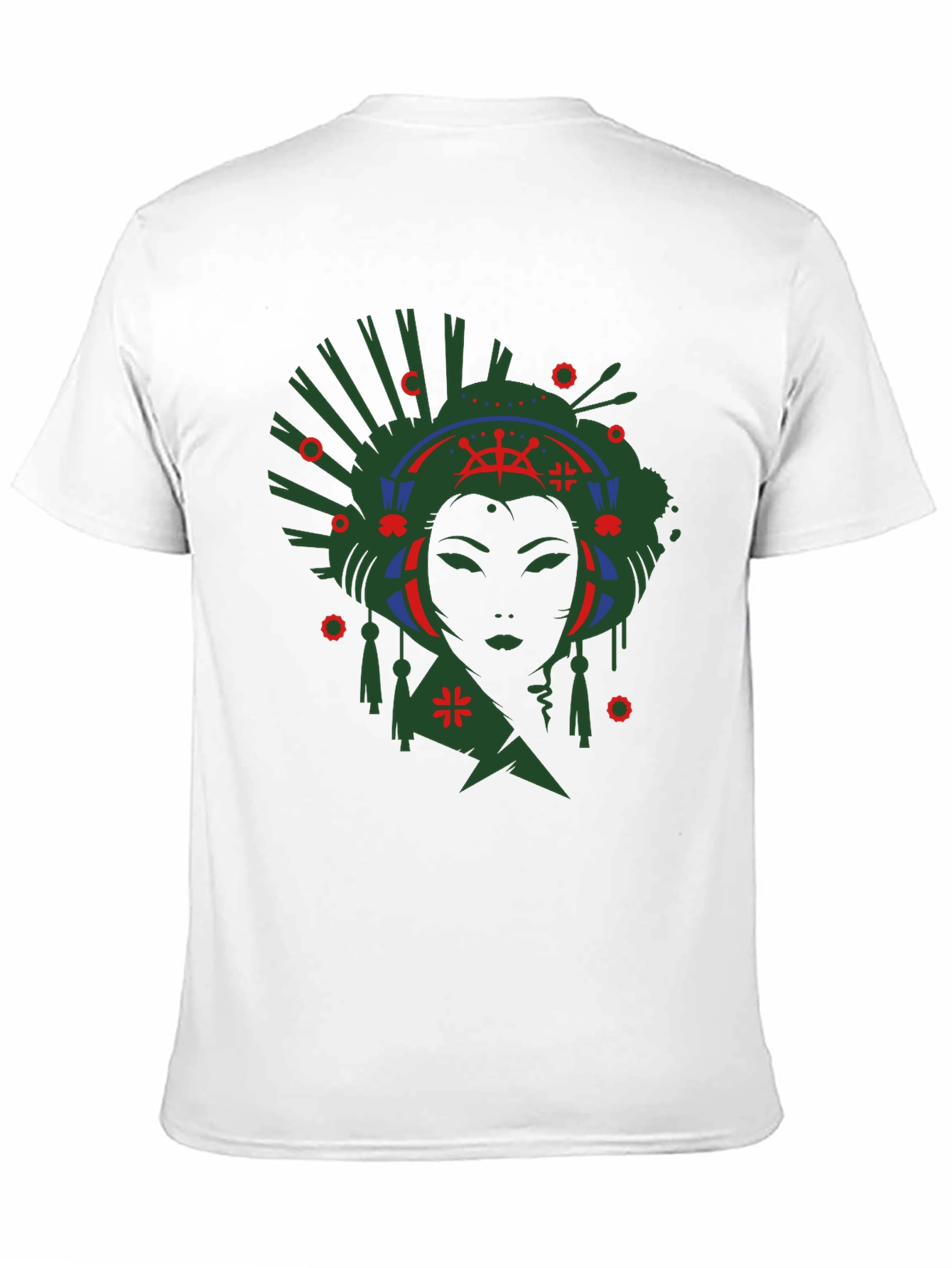Geisha Graphic Print Black T-Shirt